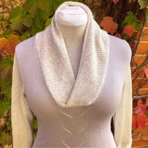 Elegant Women's Sweater with Cowl Neck - Picture 4 of 8